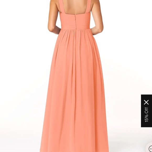 Azazie Elvira sunset flowy pleated chiffon bridesmaid dress in size A4. - Picture 3 of 8